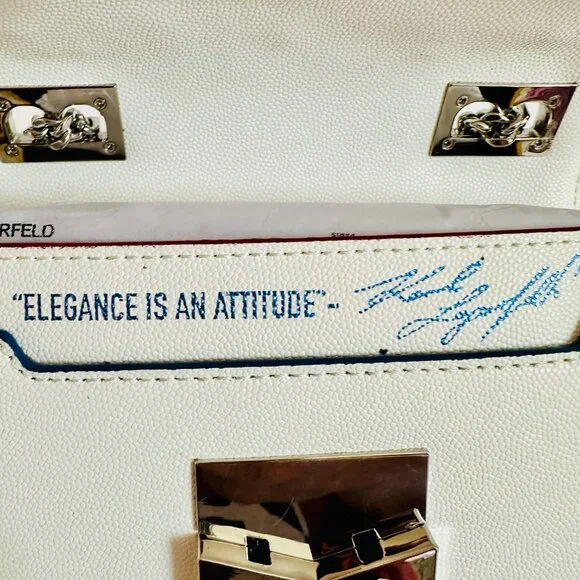 KARL LAGERFELD PARIS STUDDED EMBELLISHED RHINESTONE SMALL CROSSBODY BAG - Picture 11 of 14